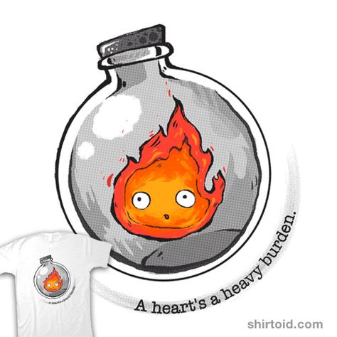 "A heart is a heavy burden." by ricolaa Inspired by Calcifer form Howl's Moving Castle Calcifer Art, Howl's Moving Castle Howl, A Heart's A Heavy Burden, Heavy Burden, Howl's Moving Castle, Zombie Girl, Tatuaje A Color, Lyrics And Chords, Sleeves Ideas