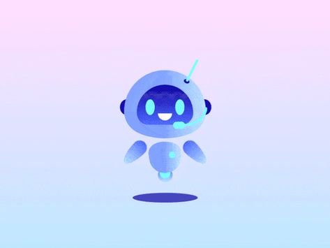 Cute Robot Mascot Animated Trend Robot Motion Graphic, Robot Illustration Design, Cute Robot Illustration, Cute Robot Art, Mascot Design Ideas, Cute Robot Design, Robot Mascot, Robot Animation, Robot Activity