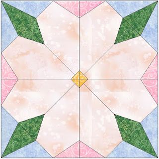 KISSed Quilts - Keeping It Simple and Stunning: EQ Seasons Row-a-long - a Spring Row - Dogwood Branch Dogwood Quilt Block Pattern, Rose Quilt Pattern Free, Floral Quilt Patterns, Dogwood Branch, Flower Quilt Patterns, Painted Barn Quilts, Paper Pieced Quilt Patterns, Nancy Zieman, Barn Quilt Designs