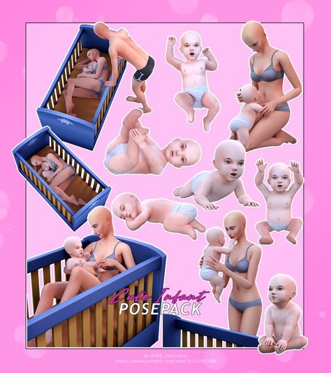 Cute Infant Pose Pack (FREE) | Patreon Sims 4 Couple Poses, Sims 4 Decades Challenge, Sims 3 Cc Finds, Sims 4 Blog, Sims 4 Black Hair, Sims 4 Family, Free Sims 4, Sims Games, Sims 4 Dresses