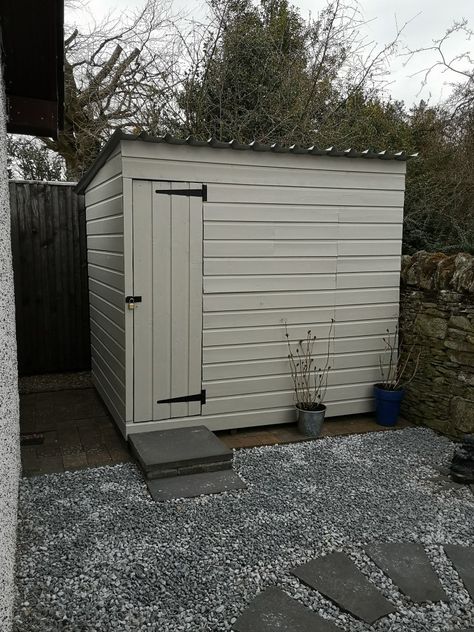 Cuprinol Olive Garden, Cuprinol Natural Stone, Mum Garden, Allotment Shed, Beige Garden, Painted Fence, Cuprinol Garden Shades, Painted Shed, Potting Tables