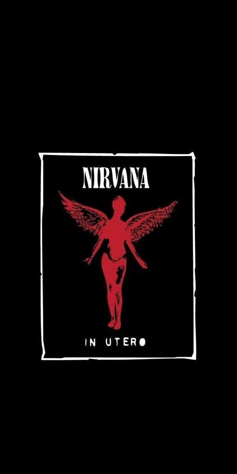 Nirvana Wallpaper, In Utero, Nirvana, Red, Pins, White, Black