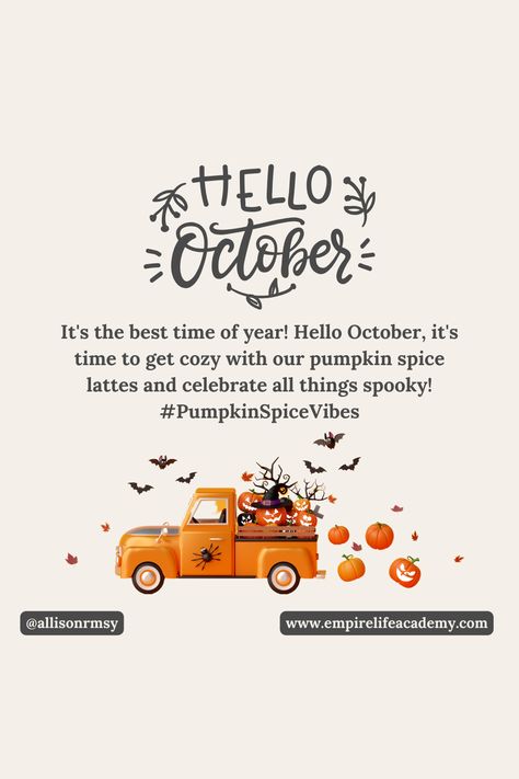 Hello October, 🍂It's the best time of year! Hello October, it's time to get cozy with our pumpkin spice lattes and celebrate all things spooky! #PumpkinSpiceVibes Pumpkin Spice Lattes, Hello October, October 2, Pumpkin Spice Latte, Getting Cozy, Pumpkin Spice, Good Things, Celebrities, On Instagram