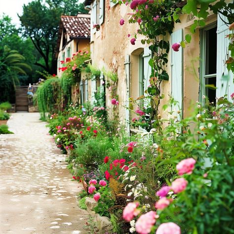 French Country Backyard Landscaping, French Country Garden Patio, Cottage Garden Inspiration, Garden Inspiration Ideas, Italian Cottage, French Cottage Garden, Country Patio, France House, French Garden Design