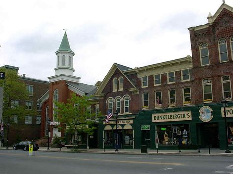 Stroudsburg, PA  in the Poconos - kayak in the Delaware River, New York-style pizza @ Goombas, quaint downtown w/ Kitchen Chemistry, book and camera shops, and Camelback Mountain (with a mountain coaster and massive water park).  There is also a cute little park down off Ann Street at Broad Street with a waterfall.  Go down the ramp toward the water, and there are benches. Chemistry Book, Mountain Coaster, Kitchen Chemistry, Bucket List Places, Stroudsburg Pa, Small Towns Usa, The Poconos, Pennsylvania Travel, Camelback Mountain