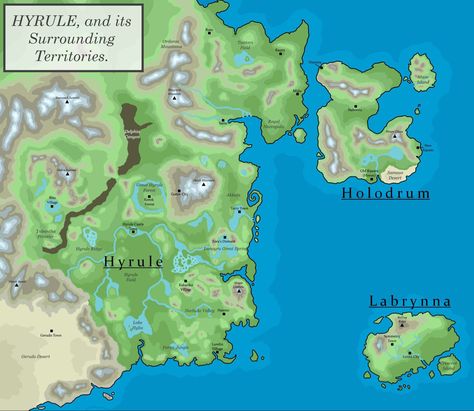 Credit to u/BigBoyMcDoy on Reddit  for this map of the known world where Hyrule resides, based on the maps from Adventure of Link, the Oracle games, Twilight Princess, and Breath of the Wild. Map Of Hyrule, Zelda Map, Ocarina Of Times, Rpg World, Concept Map, The Oracle, Zelda Art, Ocarina Of Time, Twilight Princess