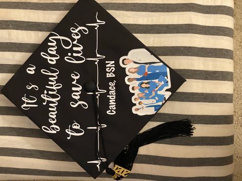 Greys anatomy cap Greys Anatomy Grad Cap, Greys Anatomy Graduation Cap, Nursing Graduation Pictures, College Graduation Cap Decoration, Cap Decoration, Graduation Cap Decoration, Cap Decorations, Nursing Graduation, Grad Cap