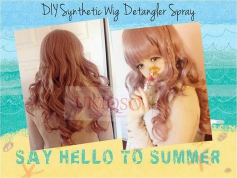 Follow these tips to keep your wig soft and shiny. These tips are good for both straight & curly hair wigs. Diy Hair Detangler, Curly Hair Wigs, Faux Hair, Diy Wig, Skin Care Makeup, Detangler Spray, Hair Extentions, Korean Skin Care, Circle Lenses