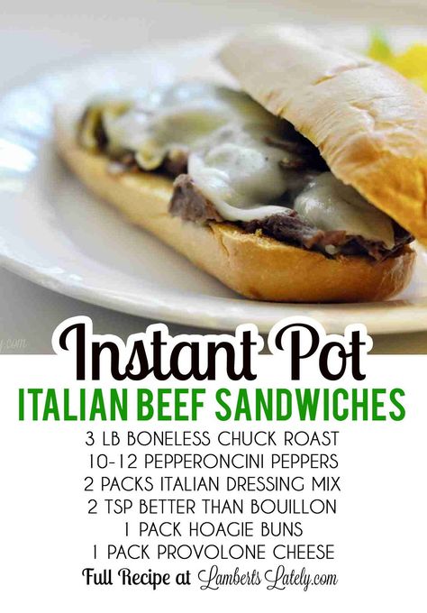 This recipe for Instant Pot Italian Beef Sandwiches is perfect for a weeknight dinner. Can be prepped easily in a pressure cooker and is kid-approved! Sourdough Sandwich Recipes, Instant Pot Italian Beef, Instant Pot Italian, Instant Pot Freezer Meals, Mom Breakfast, Italian Beef Sandwiches, Italian Dressing Mix, Beef Sandwiches, Sourdough Sandwich