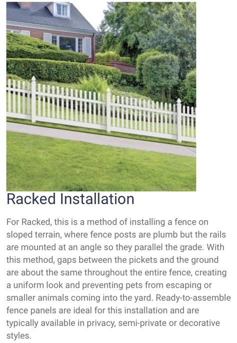 Picket Fence Backyard, Fence On Hill Backyards, Fence Sloped Yard, Fenced In Sloped Yard, Fencing On A Slope, Fence Ideas For Hilly Yard, Picket Fence On A Slope, Sloped Yard, Good Neighbor