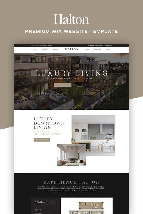 Luxury Wix Website Template for Real Estate Property, Construction, Developer Home Remodeling Website Design, Website Design Inspiration Real Estate, Commercial Real Estate Website Design, Modern Real Estate Website, Real Estate Developer Branding, Home Design Website, Real Estate Template Design, Real Estate Development Branding, Luxury Real Estate Website Design