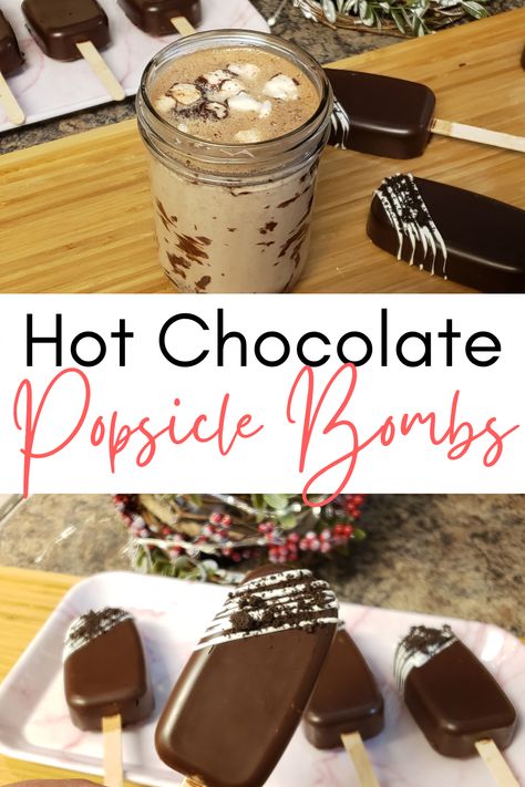 Hot Chocolate Popsicles, Hot Cocoa Pops, Hot Cocoa Popsicles, Gift Mixes, Hot Chocolate Sticks, Popcicles Recipes, Cake Sicles, Chocolate Popsicle, Gourmet Popsicles