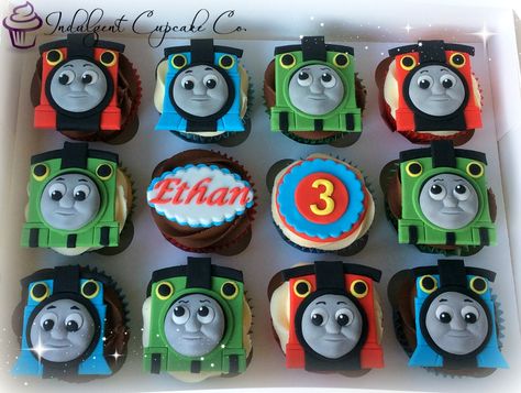 Thomas the Tank Engine cupcakes........ Thomas The Tank Engine Cupcakes, Thomas The Tank Cupcakes, Thomas And Friends Cupcakes, Thomas The Train Cupcakes, Thomas Cupcakes, Thomas And Friends Cake, Thomas Birthday Cakes, Thomas Cake, Childrens Cupcakes