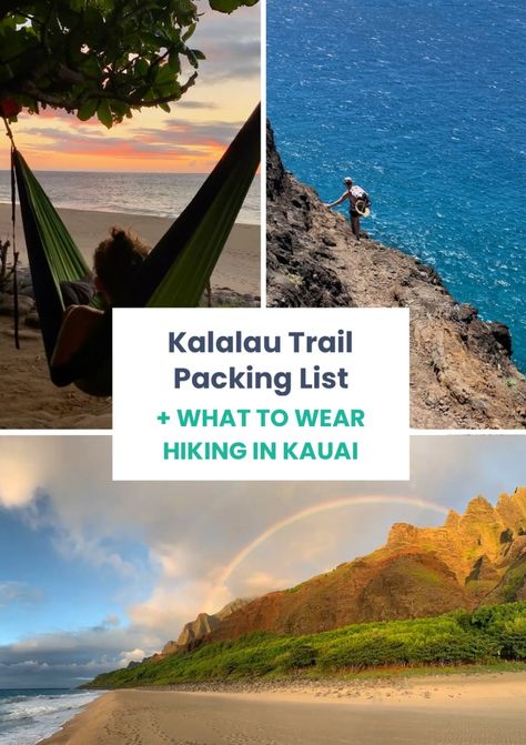 Hiking In Hawaii, Kauai Hiking, What To Wear Hiking, Backpacking List, Hawaii Packing, Hawaii Hikes, Kauai Travel, Hawaii Kauai, Napali Coast