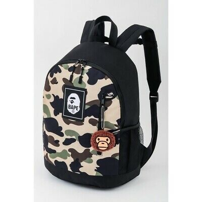 (eBay) BAPE a bathing ape 2022 SPRING / SUMMER COLLECTION CAMO backpack & MILO charm 41 Bape Kids, Japanese Backpack, Chest Belt, Kids Totes, Camo Backpack, Backpack Charm, Big Pocket, Back Bag, Backpacking Packing