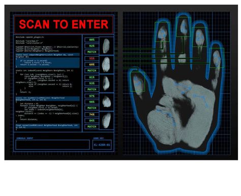 Security hand scan to enter mad science or spy / detective birthday party. FREE and prints on 8.5 x 11. Scan To Enter, Detective Birthday Party, Hand Scanner, Instagram Photo Booth, Secret Agent Party, Summer Camp Themes, Secret Mission, Spy Party, School Murals