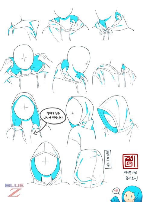 ~Señorita Neko Learn To Draw Manga, How To Draw A Hood Down, How To Draw Hoods Up, Drawing Body Poses Trio, Hood Up Drawing, Hood Drawings Sketches, Manga Art Tips, How To Draw Hood, Cartoon Clothes Drawing Outfits