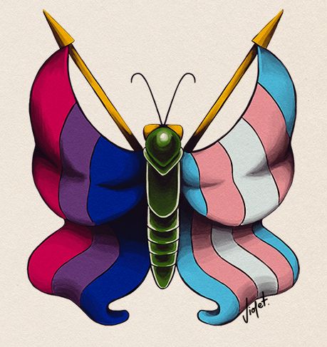 #Bi #Trans Flag Butterfly.... LOVE IT! Would make a GREAT tatt! Art by: GenderQueered Androgynous Aesthetic, Androgynous Boy, Trans Art, Butterfly Love, Trans Flag, Lgbt Equality, Pansexual Pride, Traditional Tattoo Art, Trans Pride