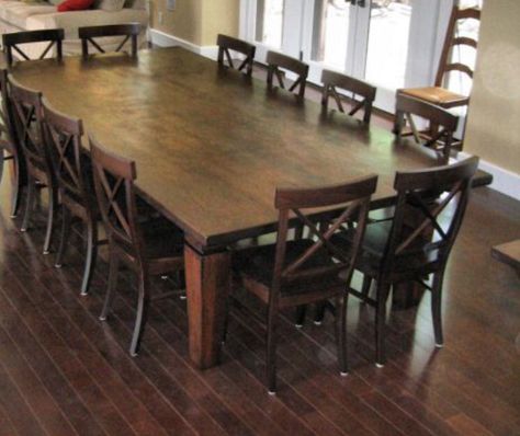 I'm 12 Person Dining Table, 12 Seat Dining Table, 10 Seater Dining Table, Large Dining Room Table, Farmhouse Style Dining Room, Table For 12, Farmhouse Tables, Minimalist Tables, Large Dining Table