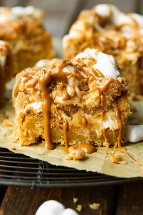 If you love Biscoff cookie butter and cookies, then your world just became a happier place! These gooey biscoff crumb bars are about to blow you away! #biscoff #crumbbars #bardesserts Biscoff Recipes, Crumb Bars, Oh Sweet Basil, Biscoff Cookie Butter, Biscoff Spread, Sweet Bar, Biscoff Cookies, Dessert Bar Recipe, Cookie Butter