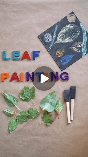 Amy &  Ellie on Instagram: "LEAF PAINTING Grab a flat canvas from your local dollar tree or thick card stock.  Watercolor your canvas and let dry.  Use leaves with good veins or unique shapes.  Dab the back with paint, flip and cover the leaf with a  sturdy piece of paper.  Rub and press your leaf into the canvas and you have a new piece of artwork.  #fallleaves #leafpainting #kidsartideas #kidsartproject #painting #elliemo #influencer #childhoodunplugged #stopgrowing #thisiseight #playathome #playprompts #paint #kidsofinstagram #kids" Leaf Projects, Leaf Painting, Pressed Leaves, Piece Of Paper, Unique Shapes, Canvas Painting Diy, Painted Leaves, The Leaf, Painted Floors