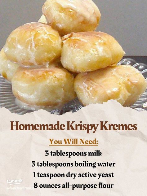 Lemon8 · Homemade Krispy Kreme’s 🍩 Donuts Holes · @Fanchon Francis Doughnut Recipe Easy, Homemade Donuts Recipe, Homemade Donuts, Doughnut Recipe, Amish Recipes, Krispy Kreme, Donut Recipes, Bread Recipes Homemade, Boiling Water