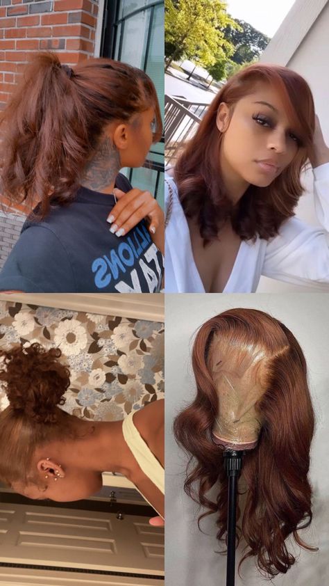 WhT y’all think? Brown Hair Color Ideas For Black Women, Rust Hair Color Black Women, Color 4 Hair On Black Women, Bronze Copper Hair Color On Black Women, Hair Color Ideas Lightskins, Fall Hair Color On Black Women, Ginger Highlights In Brown Hair Black Women, 33 Hair Color Black Women, Color On Brown Skin Women