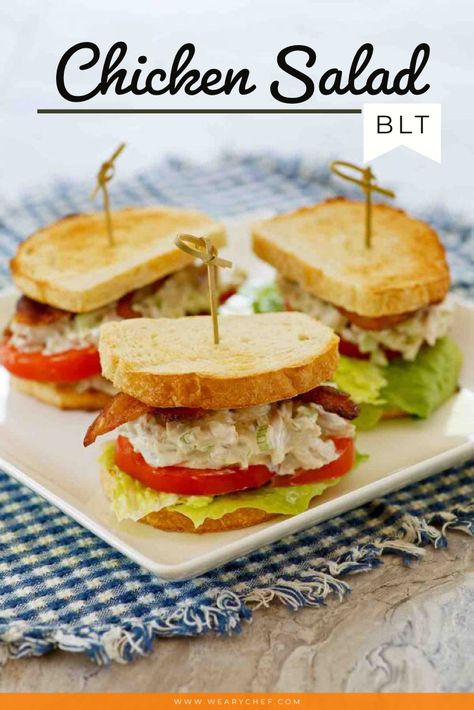 Here are two delicious flavors that go great together. Try a chicken salad BLT, and you'll want to add this one to your weekly lunch menu. Why not give our chicken salad BLT recipe a try today? wearychef.com#chickensalad #BLT #recipes #lunch #easytomake #simple #delicious Healthy Baked Potato, Healthy Baked Potatoes, Air Fryer Brussel Sprouts, Soup With Shrimp, Blt Recipes, Baked Potato Toppings, Rice Noodle Soup, Chinese Rice, Blt Sandwich