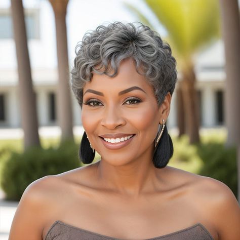 Salt And Pepper Human Hair Wigs, Short Salt And Pepper Hair Black Women, Salt And Pepper Short Hair, Salt And Pepper Hair Over 50, Natural Gray Hair Over 50 Black Women, Gray Wigs, Grey Hair Pieces, Grey Hair Over 50, Declutter Bedroom