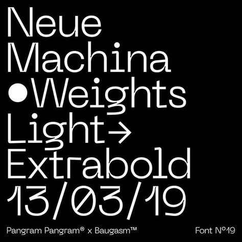 Neue Machina, byPangramPangram Foundry Funky Fonts, Typography Images, Typography Lettering, Typeface Font, Geometric Type, Type Posters, Typography Graphic, Typography Letters, Design Typography