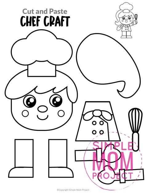 Community Helpers Preschool Crafts Vet, Community Helpers Prek Crafts, Chef Crafts For Toddlers, Chef Crafts For Kids, Toddler Community Helpers Activities, Career Crafts For Kids, Chef Crafts Preschool, Chef Activities For Preschool, Community Helper Craft