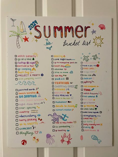 Summer Bucket List Ideas 2024 For Teens, Movies Sleepover, Summer Bucket List 2024, Middle School Friends, Friends Bucket List, Summer Bucket List For Teens, Summer Bucket List Ideas, Ultimate Summer Bucket List, Painted Earth