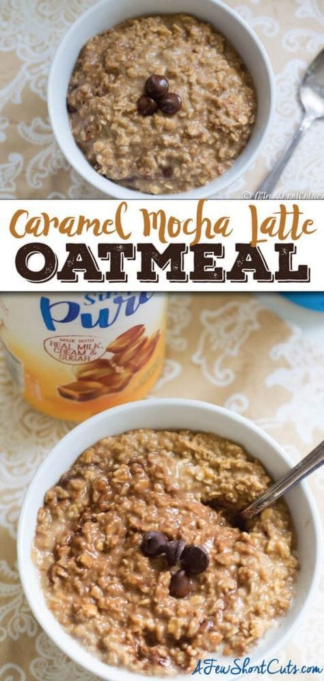 Coffee and Oatmeal in one bowl. Can even be made with a keurig! You have to check out this amazing Caramel Mocha Latte Oatmeal Recipe #idelight #SimplyPureCreamer Easy Oatmeal Recipes, Creamer Recipe, Caramel Mocha, Curry Recipes Indian, Oatmeal Recipe, Coffee Cookies, Mocha Latte, Coffee Chocolate, Best Gluten Free Recipes