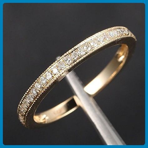 Pave diamond wedding bands