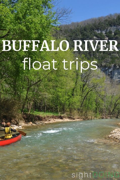 Want to see the Buffalo National River from water level? Rent a canoe, kayak, or raft and get ready for a gorgeous float trip past bluffs, beaches, and beautiful scenery. The 11-mile section from Ponca to Kyle's Landing in the Ozark Mountains is the most scenic spot to paddle and also leads to a short hike to Hemmed in Hollow waterfalls. It's the perfect half-day outdoor adventure and a fun way to add a twist to your Arkansas vacation or roadtrip. Buffalo National River Arkansas, Buffalo River Arkansas, Hiking Arkansas, Arkansas Vacation, River Float Trip, Missouri Vacation, Arkansas Road Trip, Arkansas Vacations, Outfit Ideas Work