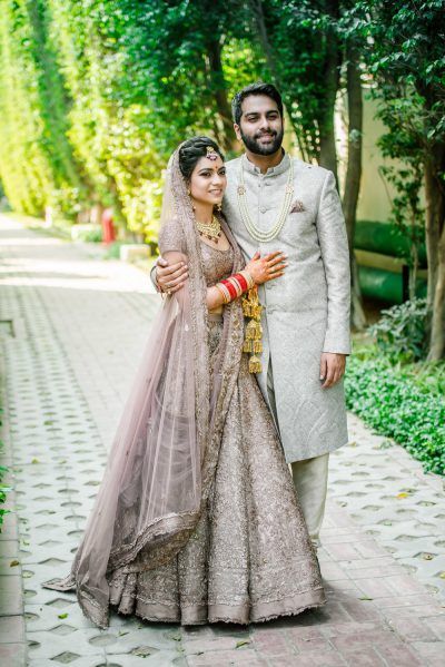 Beautiful Delhi Wedding With A Pretty Lilac Bride! | WedMeGood Boho Groom, Sikh Bride, Couple Wedding Dress, Indian Wedding Couple Photography, Wedding Lehenga Designs, Indian Wedding Outfit, Bridal Lehenga Collection, Indian Wedding Couple, Couple Dress