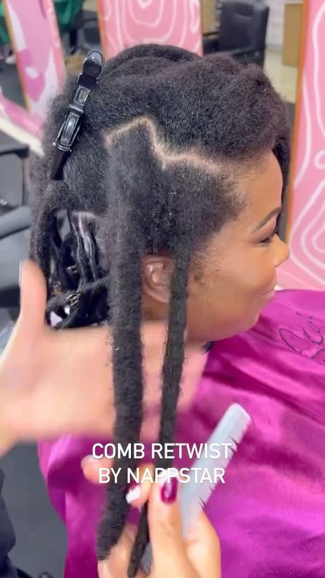 Comb Retwist by NappStar✨ Book Appointment now www.NappStar.com #locstylesforwomen #locs | Annette Roche | Drake · Rich Baby Daddy Comb Retwist, Retwist Locs, Book Appointment Now, Dread Styles, Dreads Styles, Book Appointment, Loc Styles, Locs