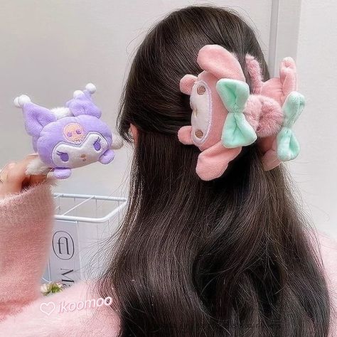 Kawaii Hair Accessories, Kawaii Hair Clips, Cartoon Hair, Kawaii Hairstyles, Hair Accessories Clips, Hair Clips Girls, Head Hair, Cute Plush, Hair Claws & Clips