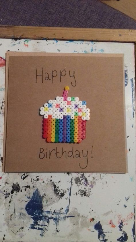 Birthday Hama Beads, Birthday Perler Beads, Easy Perler Bead Patterns, Perler Creations, Easy Perler Beads Ideas, Hama Beads Design, Diy Perler Bead Crafts, Hama Beads Patterns, Cross Stitch Books