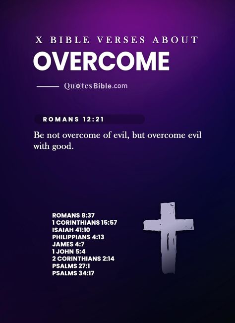 This pin is a collection of the best Bible verses about overcoming life's struggles. Each verse is a powerful reminder that with faith and strength, we can overcome any obstacle that stands in our way. Let these verses inspire you to keep pushing forward and never give up hope. #Overcome #verses Bible Plans, Scriptures Quotes, Verses From The Bible, Overcome Evil With Good, Biblical Quotes Inspirational, Bible Guide, Life Skills Lessons, Humble Heart, Gods Guidance