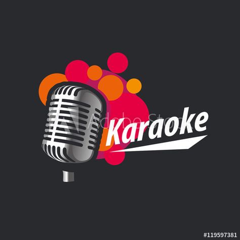 Stock Image: vector logo karaoke Karaoke Logo, Find Logo, Vintage Microphone, Image Vector, Human Services, Logo Design Template, Karaoke, Vector Logo, Design Template