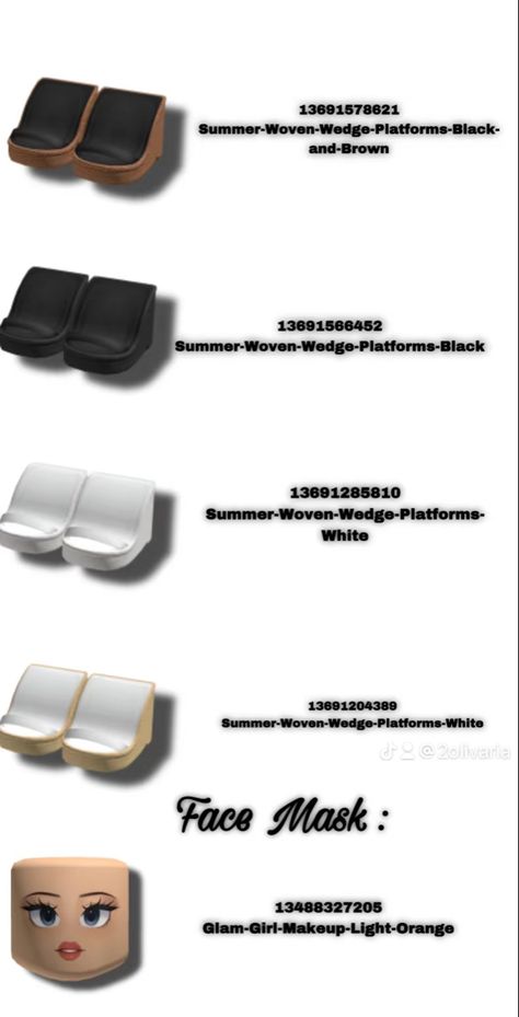 Bloxburg Sandals Codes, Shoes Code Bloxburg, White Heels Roblox Code, Roblox Heel Codes, Bloxburg Codes For Shoes, Heel Codes Bloxburg, Berry Avenue Codes Heels, Heel Codes Berry Ave, Heels Codes Berry Ave