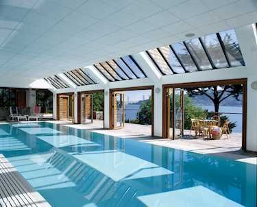 Pool Glazing - Sliding Glass Doors - Swimmingpool,Glazing - Architect,Architecture - Images,Ideas,Designs - www.solarlux.co.uk Architecture Job, Sliding Walls, Big Pool, Indoor Pool House, Swimming Pool Enclosures, Spec Home, Indoor Swimming Pool Design, Indoor Pool Design, Piscina Interior