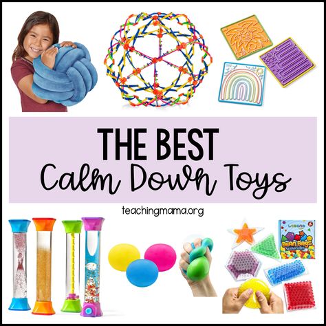 best calm down toys for kids Preschool Calm Down Kit, Calm Down Sensory Corner, Calm Down Basket Ideas, Calm Basket Ideas, At Home Calm Down Corner, Calming Corner Ideas For Preschool, Calm Down Corner Special Education, Calm Down Bin, Introducing Calm Down Corner