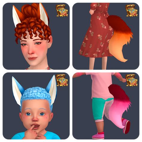 Fox Sims 4 Cc, Sims 4 Wolf Tail, Fox Ears Sims 4 Cc, Sims 4 Fox Ears, Sims 4 Cc Dog Ears And Tail, Ears Sims 4, Sims 4 Werewolf Cc, Wolf Tail, Wolf Children