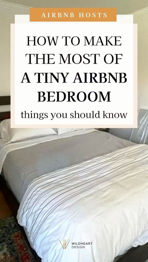 Is a bedroom in your Airbnb super tiny and has no closet? Worry not! There are plenty of ways to make the most of a tiny vacation rental bedroom even if you don't have a closet in your guest room. Join me on a step-by-step journey as I renovate a small Airbnb guest room. Learn how to make the most of a small Airbnb bedroom and find practical guest room interior design ideas and creative storage solutions you can implement in your vacation rental without breaking the bank. Storage Guest Room, Airbnb Bedrooms, Guest Room Interior Design, Tiny Airbnb, Small Airbnb, Rental Interior, Airbnb Guest Rooms, Rental Bedroom, Airbnb Bedroom