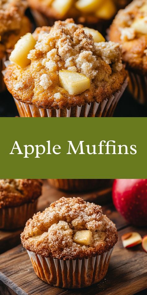 As I baked apple muffins on a cozy Sunday afternoon, the warm scents filled our home, bringing smiles to my children. My partner joined in, sharing laughter as we reminisced about family gatherings, making this simple recipe a cherished tradition. Moist Apple Muffins, Jumbo Apple Muffins, Cottage Cheese Apple Muffins, Apple Muffins With Fresh Apples, Apple Breakfast Muffins, Apple Crisp Muffins, Apple Crumb Muffins, Muffin Mix Recipe, Apple Cinnamon Muffins Recipe