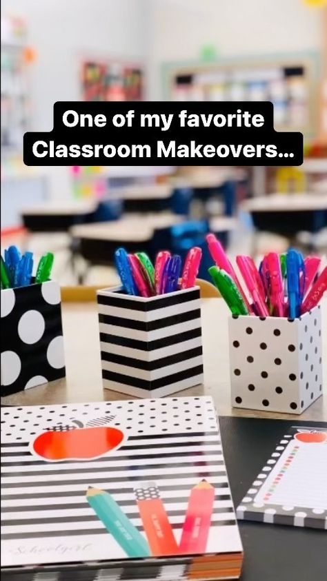 kindergartenkornerbycasey on Instagram: One of my favorite classroom makeovers… If you’re thinking about a classroom theme for next school year, check out the Black, White, &… Black And White Classroom Theme Ideas, Black And White Classroom Theme, Black And White Classroom, White Classroom, Kindergarten Classroom Decor, Classroom Tour, White Instagram, Green School, Therapy Room