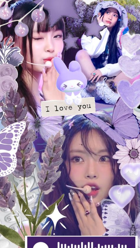 Hyein 💜! #newjeans #new #jeans #cool #purple #butterfly #flower #hyein #kpop #cute #kawaii Newjeans Purple, Hyein Kpop, Newjeans New Jeans, Newjeans Wallpaper, Hyein Newjeans, Wallpaper Purple, Butterfly Flower, Purple Butterfly, Cute Kawaii