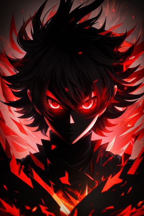 a black red shadow in anime style with red eyes with flames behind,ultra realistic,3D Anime Red Anime Eyes, Red Eye Anime, Boy Anime Eyes, Saiki Fanart, Red Eyes Anime, Red Shadow, Red Aura, Fire Eyes, Logo Gallery